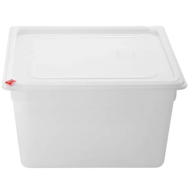 Voedseldozen | Kunststof | Transparant | 16.1L | 2/3 GN | 4 stuks | Incl. Deksels | Incl. HACCP Kleurclips | 354x325x200(h)mm
