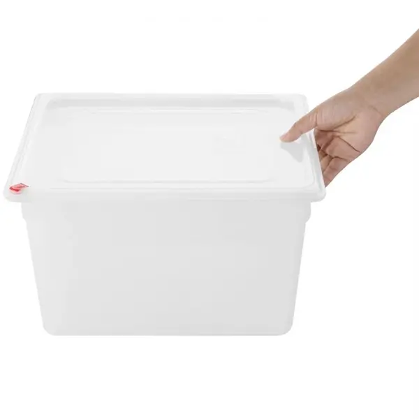 Voedseldozen | Kunststof | Transparant | 16.1L | 2/3 GN | 4 stuks | Incl. Deksels | Incl. HACCP Kleurclips | 354x325x200(h)mm
