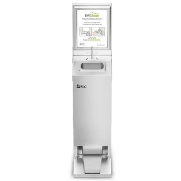 Mobiele Desinfectiestation | JUNIOR | RVS | Desinfecteermiddel (5000ml) | Voetbediening | 369x250x700/1074(h)mm