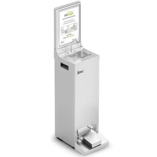 Mobiele Desinfectiestation | JUNIOR | RVS | Desinfecteermiddel (5000ml) | Voetbediening | 369x250x700/1074(h)mm