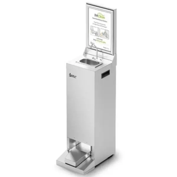 Mobiele Desinfectiestation | JUNIOR | RVS | Desinfecteermiddel (5000ml) | Voetbediening | 369x250x700/1074(h)mm