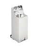 IMC Mobiele Handwastafel | RVS | Schoon-/Vuilwaterreservoirs (2x 10L) | Voetbediening | Incl. Afvalvak + Zeep-/Papierdispensers | Wielen | 540x450x1250(h)mm 