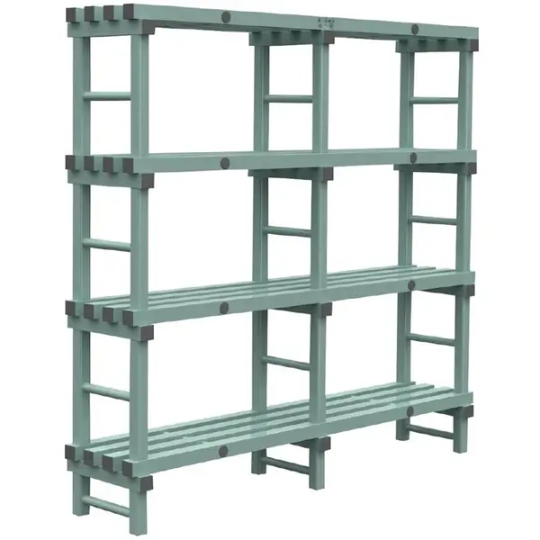 Stelling | Kunststof | 4 Schappen | Zware Belasting | 1800x400x1750(h)mm