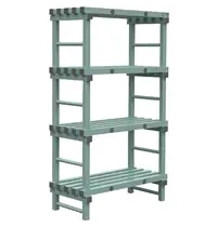 Jackstack Stelling | Kunststof | 4 Schappen | Zware Belasting | 1000x500x1750(h)mm