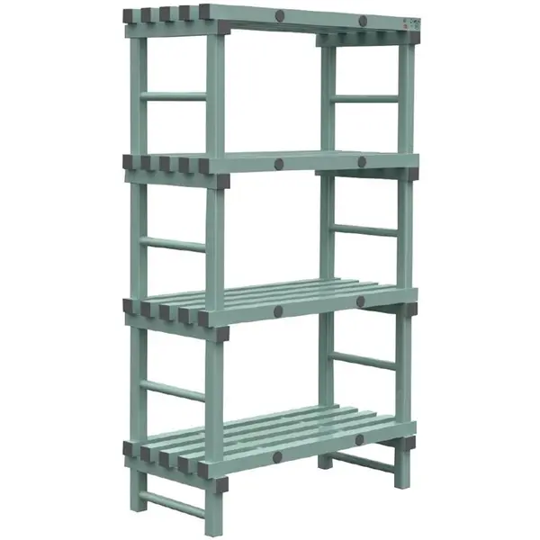 Stelling | Kunststof | 4 Schappen | Zware Belasting | 1000x500x1750(h)mm