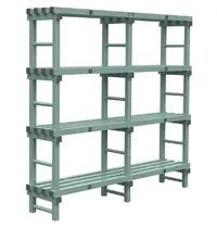 Jackstack Stelling | Kunststof | 4 Schappen | Zware Belasting | 2000x500x1750(h)mm