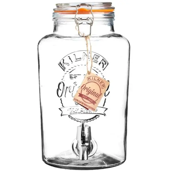 Drankendispenser | Glas | 5L | Klemdeksel | 315(h)mm