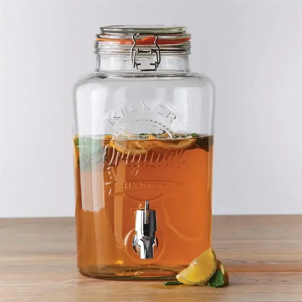 Drankendispenser | Glas | 5L | Klemdeksel | 315(h)mm