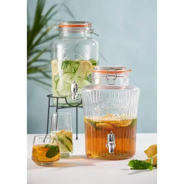 Drankendispenser | Glas | 5L | Klemdeksel | 315(h)mm