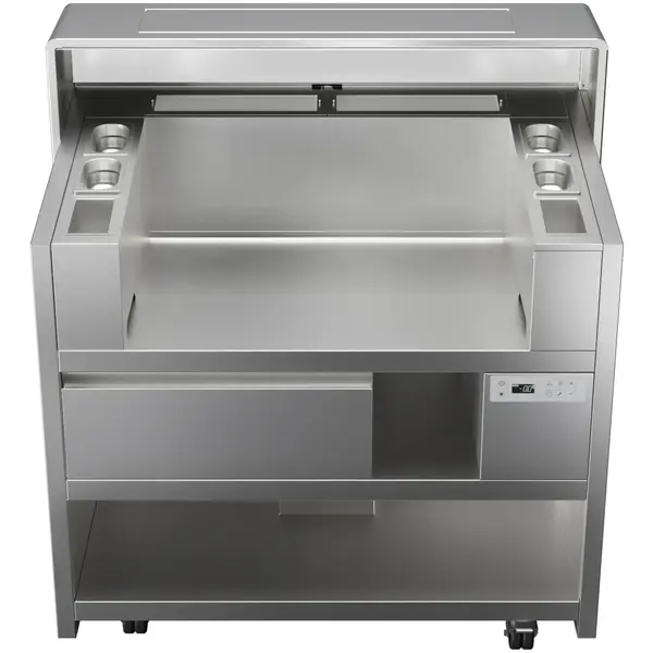 Kookstation | LiberoPro | RVS | 2 Kookunits | Stopcontacten (2x 230V + 2x 400V) | Koellade | 15kW (400V) | Wielen (Geremd) | 1231x788x1284(h)mm