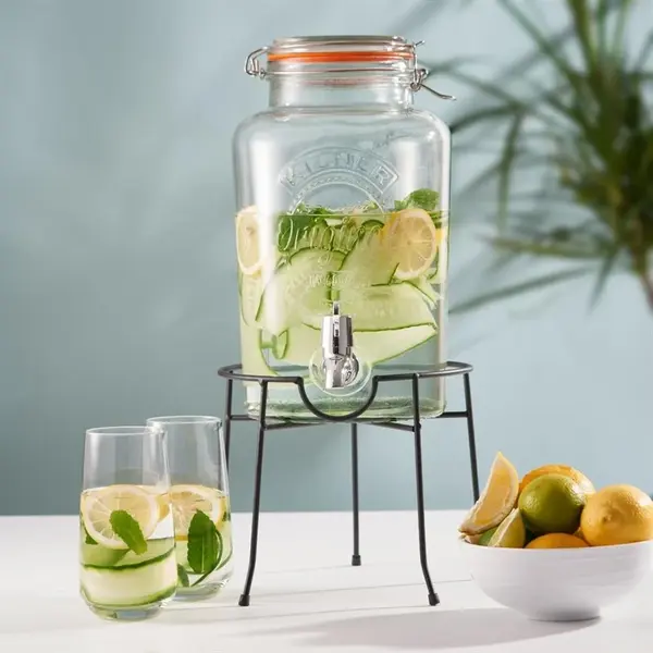 Drankendispenser | Glas | 5L | Klemdeksel | 315(h)mm