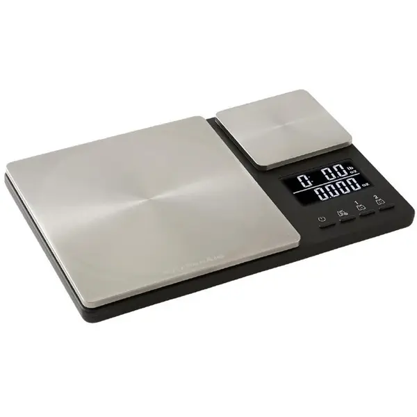 Keukenweegschaal | Kunststof/RVS | Max. 5kg/500g | 1g/0.01g Nauwkeurig | Dubbel Weegplatform | Draadloos | 213x302x32(h)mm