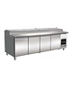 CombiSteel Pizzawerkbank | 943L | 4 Deuren (EN600x400) | Boven 12x 1/3 GN | +2°C/+8°C | Geforceerd | 2528x800x890/1040(h)mm 