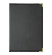 Olympia Kunstlederen menu map zwart | A5 formaat | 1 hoes 4 pagina's