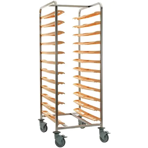 Regaalwagen | RVS | 24 Etages (480x370) | Wielen | 620x840x1700(h)mm