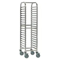Matfer Bourgeat Regaalwagen | RVS | 20 Etages (1/1 GN) | Wielen (Geremd) | 460x630x1700(h)mm
