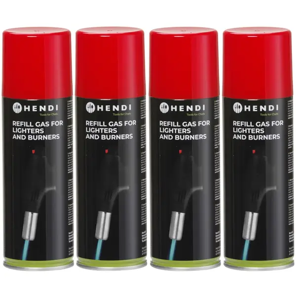 Gasbussen | 4 Stuks | HENDI Koksbranders (HEN-198209/198223) | Div. Vulnippels