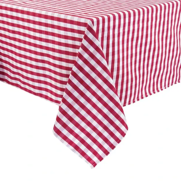 Tafelkleed | Polyester | Rood/Wit | 1320x1320mm