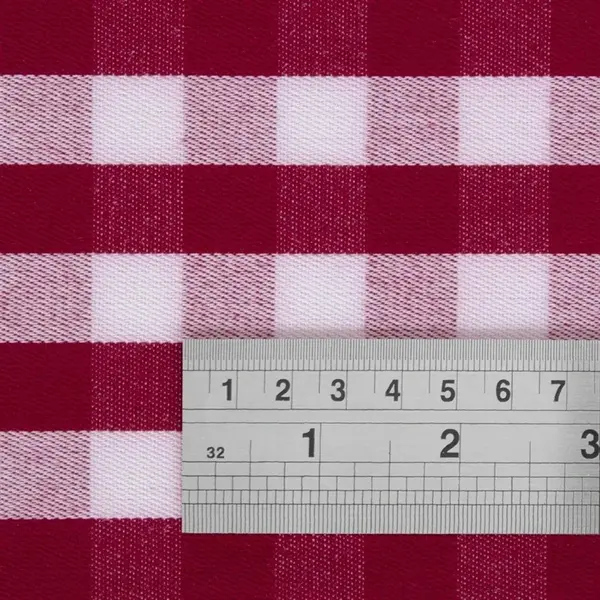 Tafelkleed | Polyester | Rood/Wit | 1320x1320mm