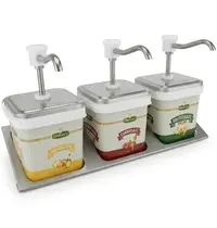 Bereila Emmerdispensers | EBK | Vierkante Emmer (3x 2.5L) | Volgschijf | Incl. Dispenserstandaard