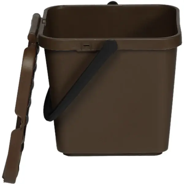 Afvalbak | Kunststof | Bruin | 7L | Klapdeksel | 258x240x215(h)mm