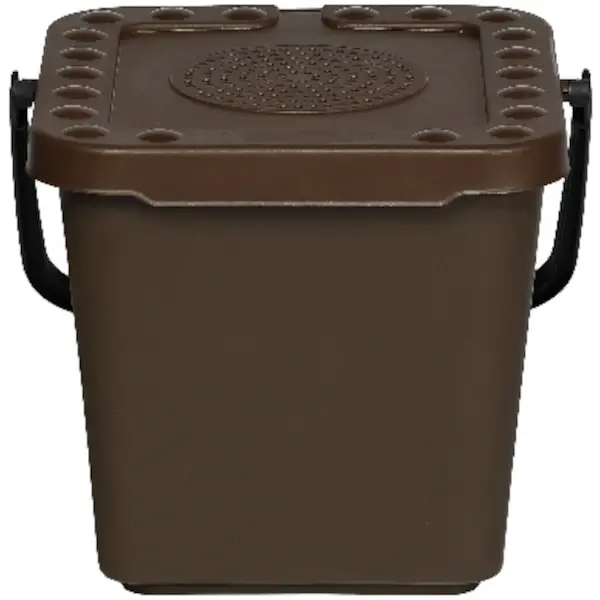 Afvalbak | Kunststof | Bruin | 7L | Klapdeksel | 258x240x215(h)mm