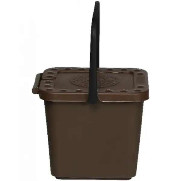 Afvalbak | Kunststof | Bruin | 7L | Klapdeksel | 258x240x215(h)mm