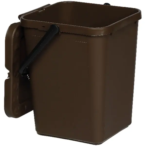 Afvalbak | Kunststof | Bruin | 10L | Klapdeksel | 255x245x300(h)mm