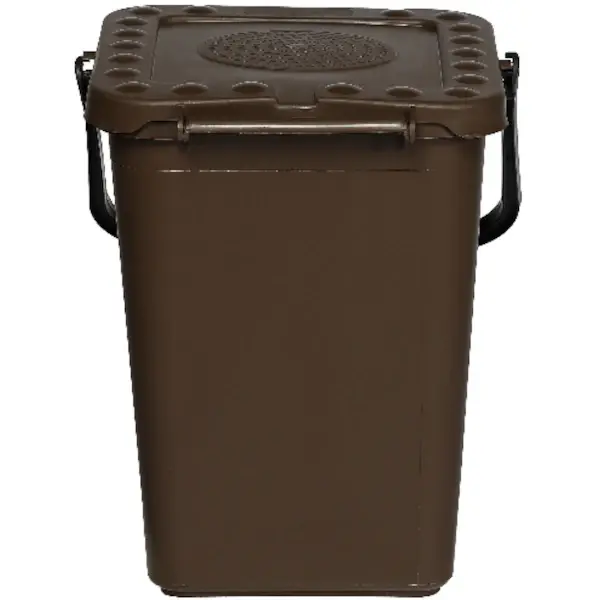 Afvalbak | Kunststof | Bruin | 10L | Klapdeksel | 255x245x300(h)mm