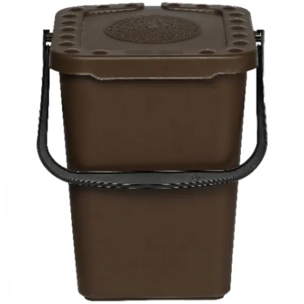 Afvalbak | Kunststof | Bruin | 10L | Klapdeksel | 255x245x300(h)mm