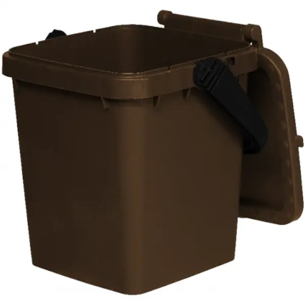 Afvalbak | Kunststof | Bruin | 20L | Klapdeksel | 345x345x345(h)mm