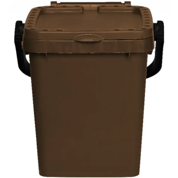 Afvalbak | Kunststof | Bruin | 20L | Klapdeksel | 345x345x345(h)mm