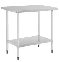 Nisbets Essentials Werktafel | RVS | Bodemschap | Zelfmontage | 800x600x900(h)mm