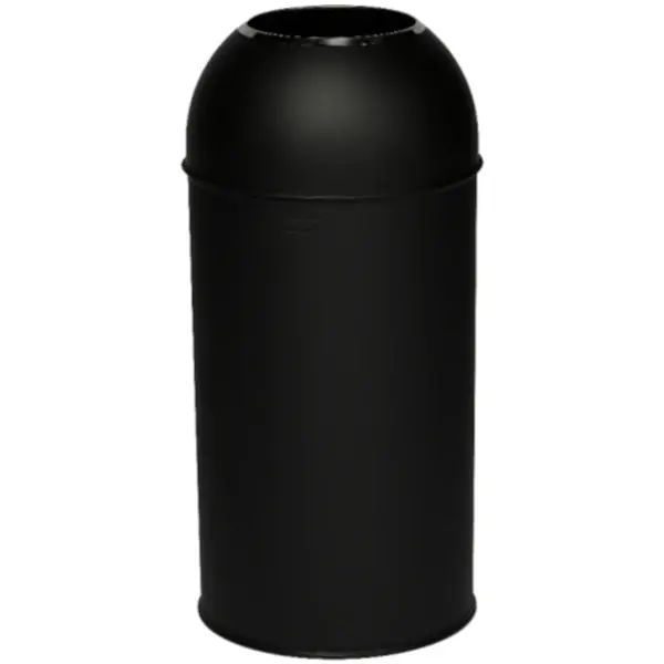 Afvalbak | Staal | Zwart | 40L | Open | Afvalscheiding | Ø350x740(h)mm