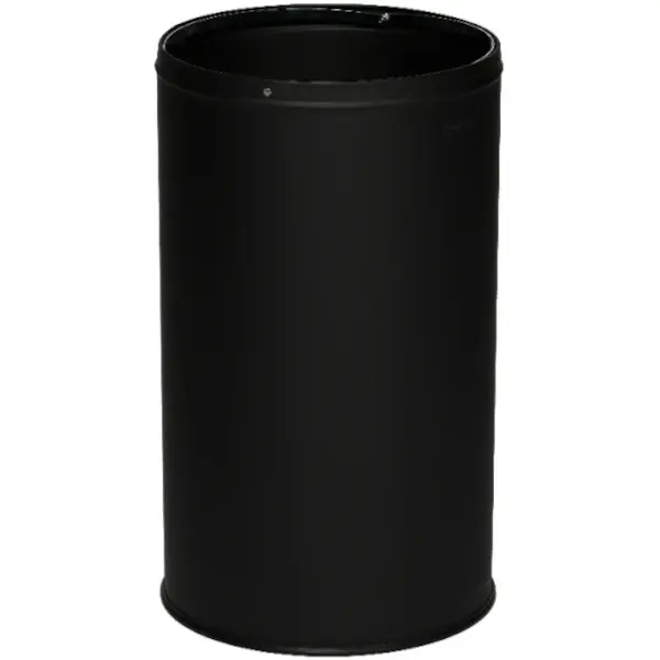 Afvalbak | Staal | Zwart | 40L | Open | Afvalscheiding | Ø350x740(h)mm
