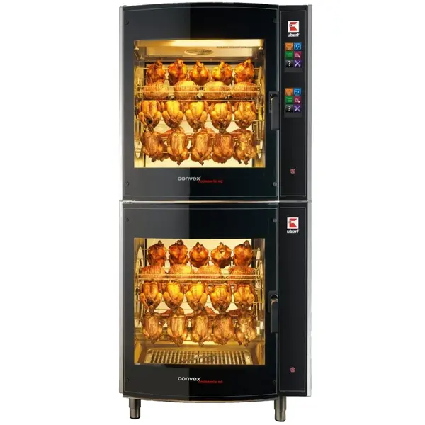 Kippengrill | CONVEX SC | Elektrisch | 16 Spitten | 80-96 Kippen | 24kW (400V) | Bevochtiging (Automatisch) | Zelfreiniging | Touchscreen | 1000x944x2225(h)mm