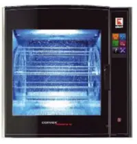 UBERT Kippengrill | CONVEX SC | Elektrisch | 6 Spitten | 24-30 Kippen | 7.5kW (400V) | Bevochtiging (Automatisch) | Zelfreiniging | Touchscreen | 800x788x1065(h)mm