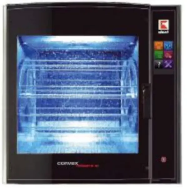 Kippengrill | CONVEX SC | Elektrisch | 6 Spitten | 24-30 Kippen | 7.5kW (400V) | Bevochtiging (Automatisch) | Zelfreiniging | Touchscreen | 800x788x1065(h)mm