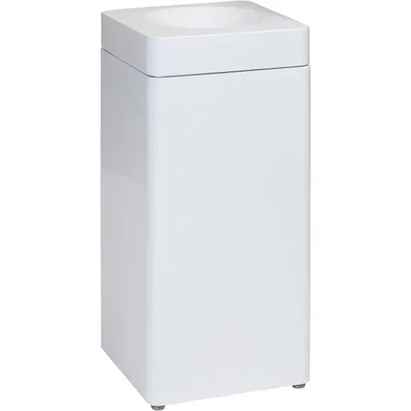 Afvalbak | Staal | Wit | 51L | Open | Afvalscheiding | Vlamdovend | Modulair | 350x350x755(h)mm