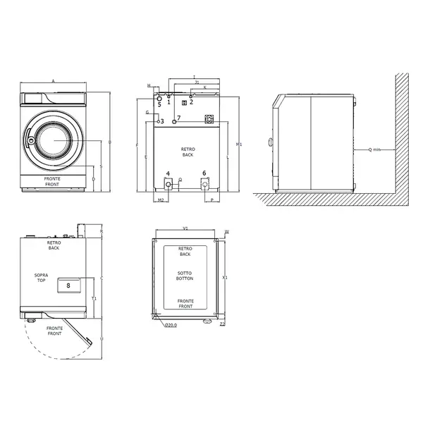 Wasmachine | TORNADO EVO | 11kg | Centrifuge (535RPM) | Touchscreen | 10.5kW (400V) | Vloerbevestiging | 720x933x1087(h)mm