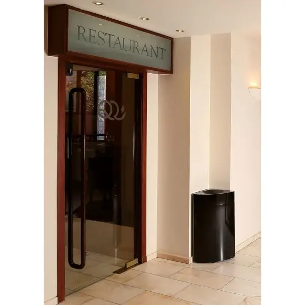 Afvalbak | Staal | Zwart | 36L | Open | Afvalscheiding | Vlamdovend | Modulair | 350x350x755(h)mm
