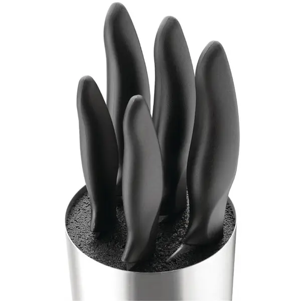 Messenset | RVS | Zwart | 5 Stuks | Incl. Messenblok