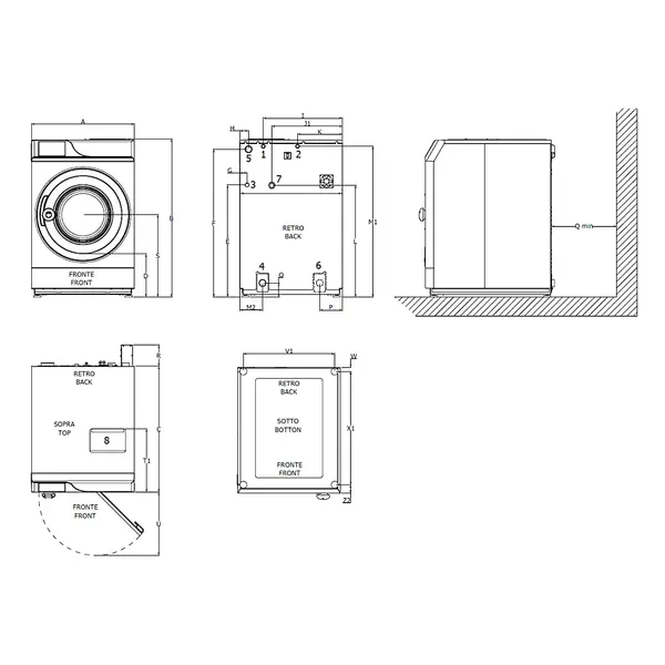Wasmachine | TORNADO PLUS EVO | 11kg | Centrifuge (1000RPM) | 10.5kW (400V) | Touchscreen + WiFi | 720x933x1113(h)mm