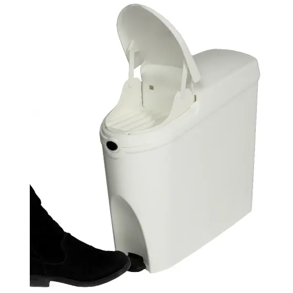 Pedaalemmer | Kunststof | Wit | 20L | Klapdeksel | 170x478x415(h)mm