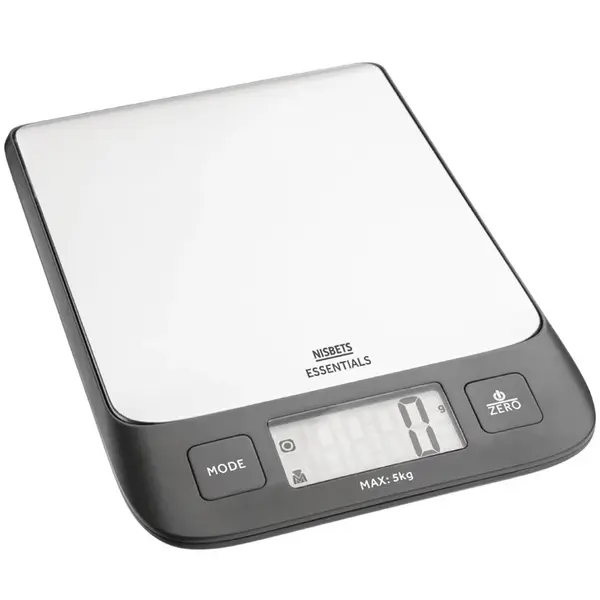 Keukenweegschaal | RVS/Kunststof | Max. 5kg | 1g Nauwkeurig | Draadloos | 220x150x20(h)mm