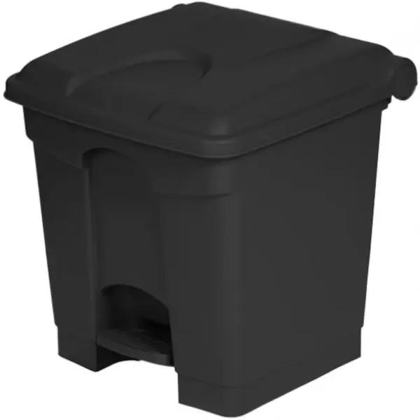 Pedaalemmer | Kunststof | Donkergrijs | 30L | Klapdeksel | Afvalscheiding | HACCP | 410x398x435(h)mm