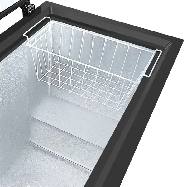 Vrieskist | Zwart | 282L | -18°C/-24°C | Statisch | Kanteldeksel | 1116x644x845(h)mm