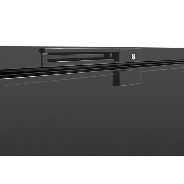 Vrieskist | Zwart | 282L | -18°C/-24°C | Statisch | Kanteldeksel | 1116x644x845(h)mm