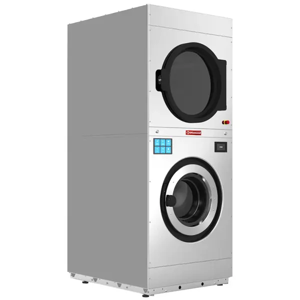 Was-/Droogcombinatie | DUPLEX EVO | 2x 11kg | Centrifuge (1002RPM) | 23kW (400V) | Vloerbevestiging | Touchscreen + WiFi | 720x1003x1991(h)mm