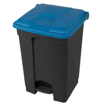 Probbax Pedaalemmer | Kunststof | Donkergrijs/Blauw | 45L | Klapdeksel | Afvalscheiding | HACCP | 410x398x600(h)mm